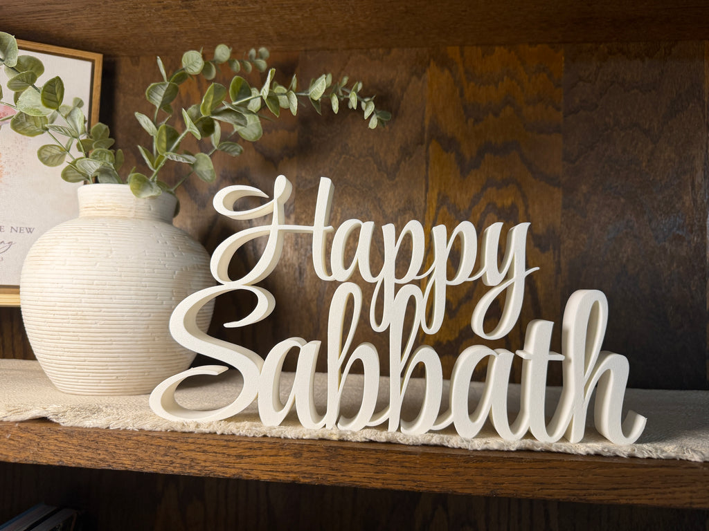 Happy Sabbath Freestanding Sign Decor