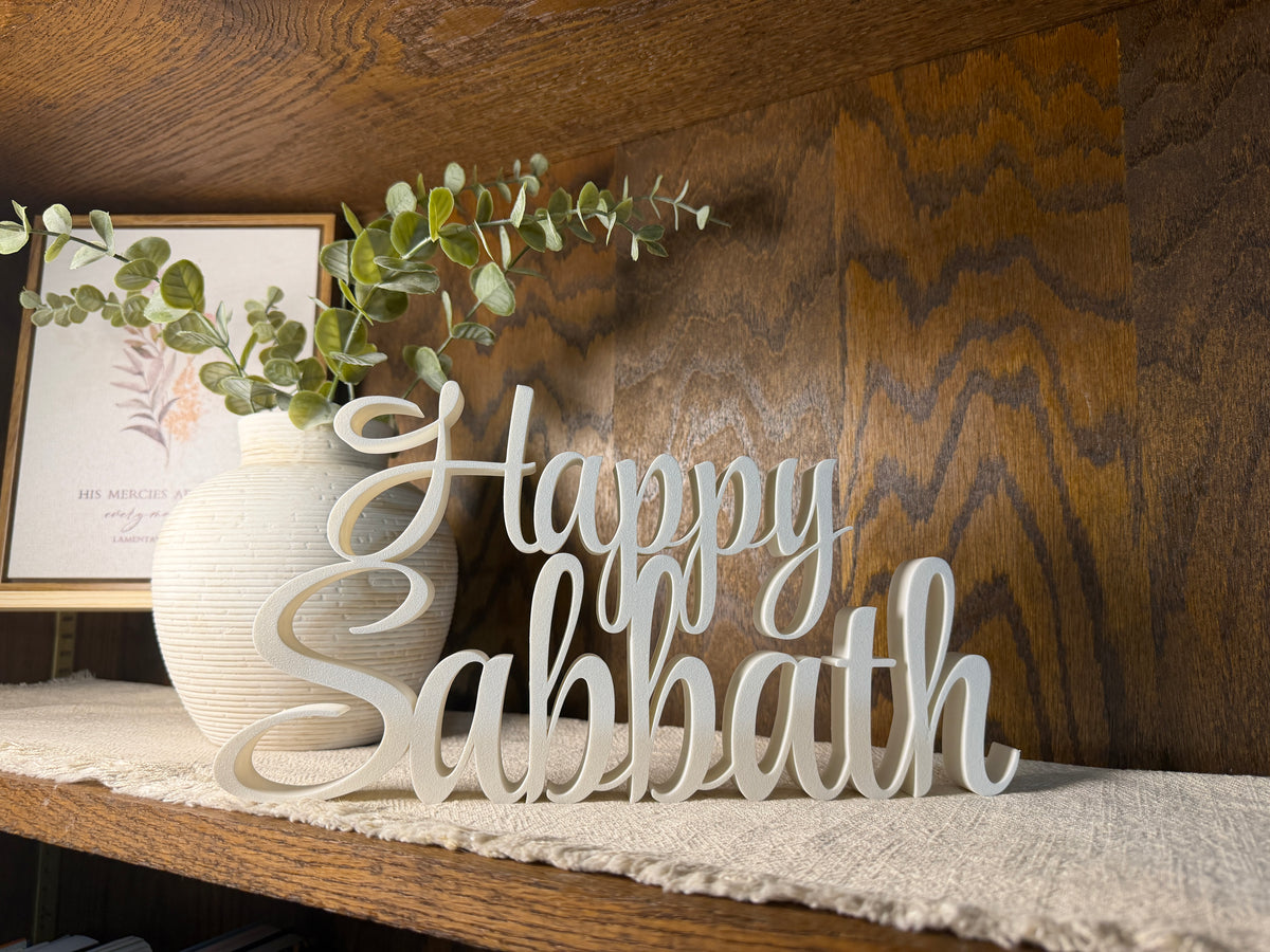 Happy Sabbath Freestanding Sign Decor