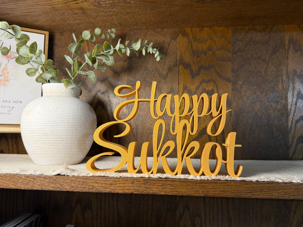 Happy Sukkot Freestanding Sign Decor