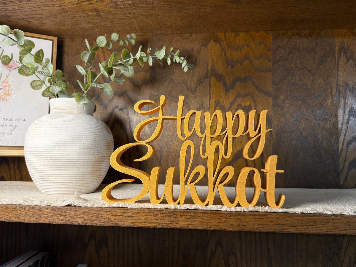 Happy Sukkot Freestanding Sign Decor