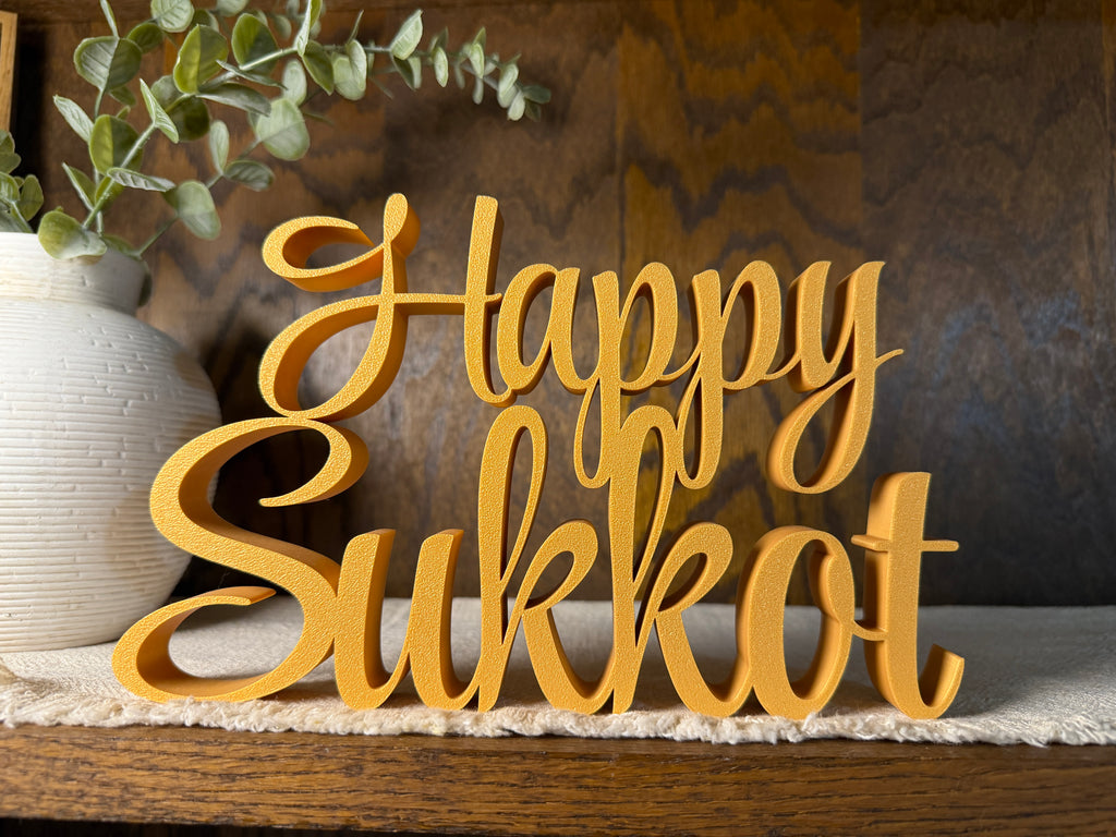 Happy Sukkot Freestanding Sign Decor