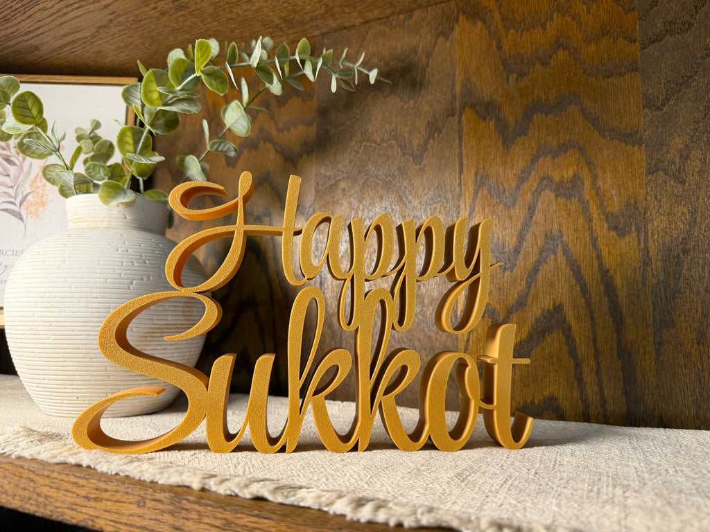 Happy Sukkot Freestanding Sign Decor