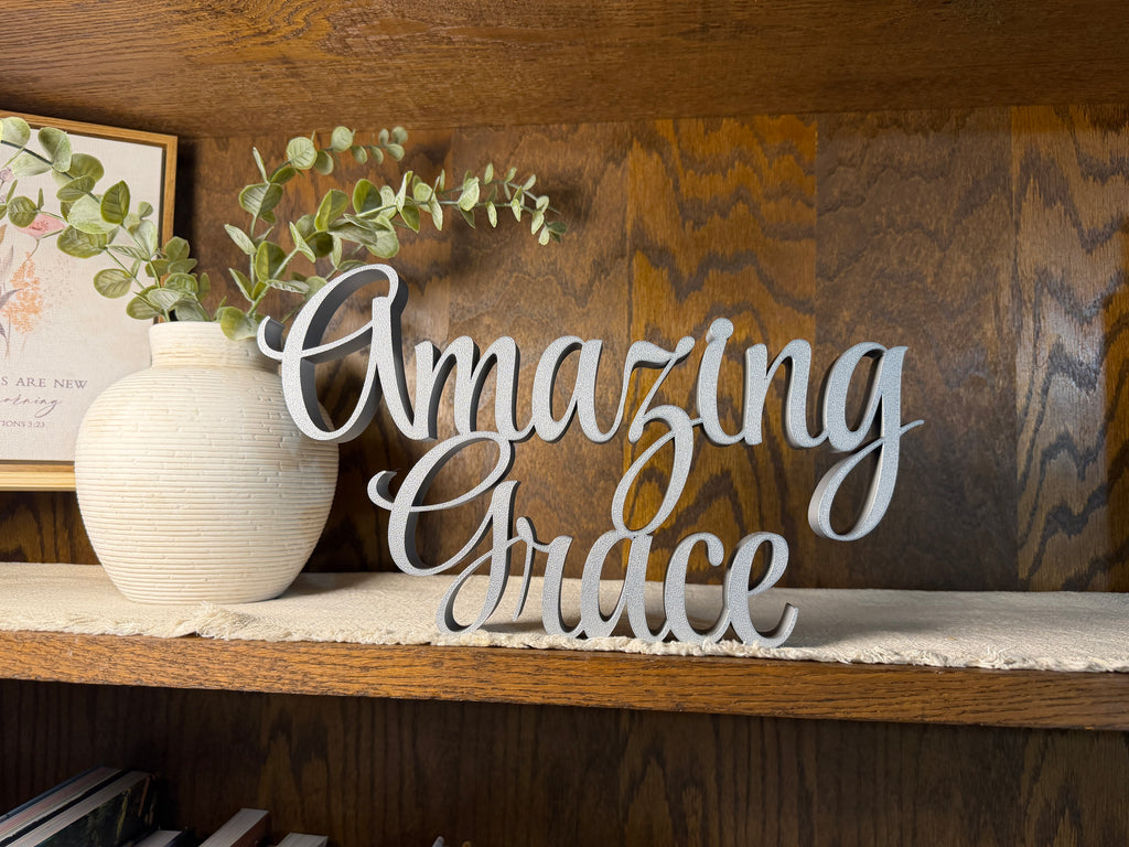 Amazing Grace Freestanding Sign Decor