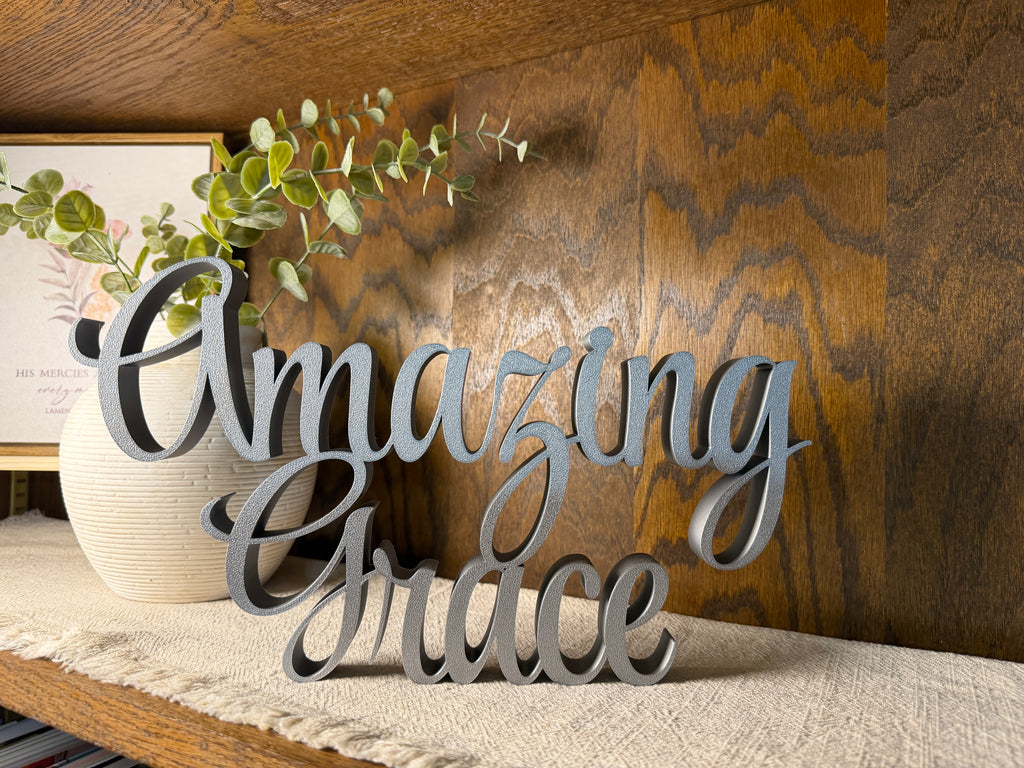Amazing Grace Freestanding Sign Decor