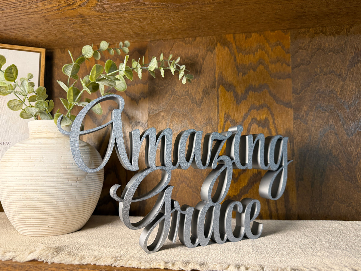 Amazing Grace Freestanding Sign Decor