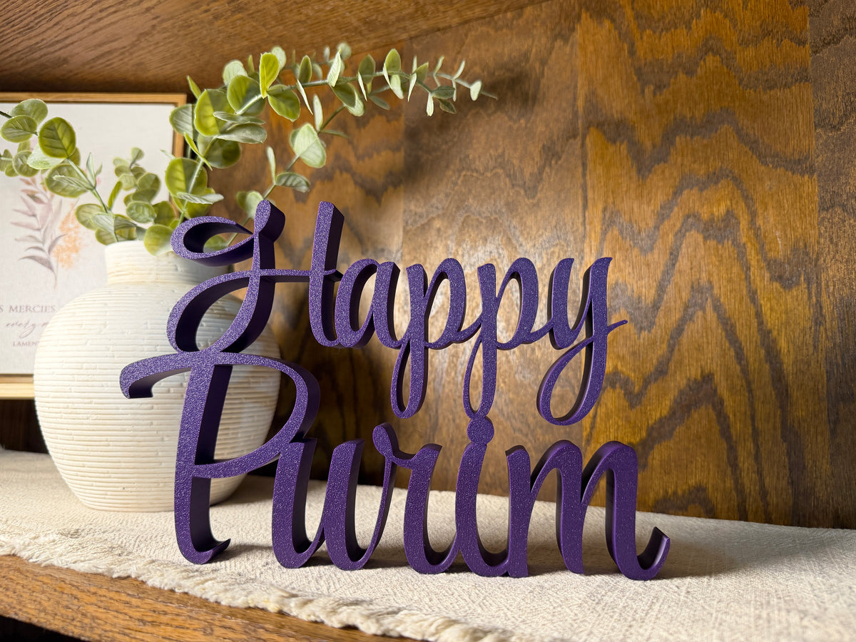 Happy Purim Freestanding Sign Decor