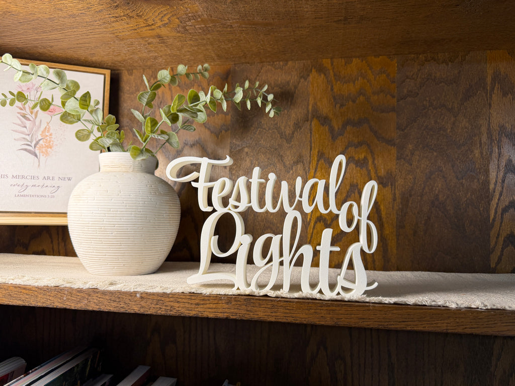 Festival of Lights Freestanding Sign Decor