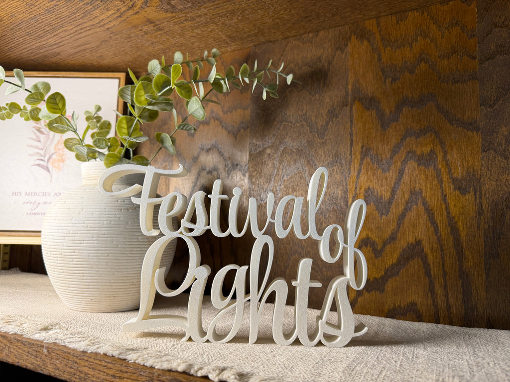 Festival of Lights Freestanding Sign Decor