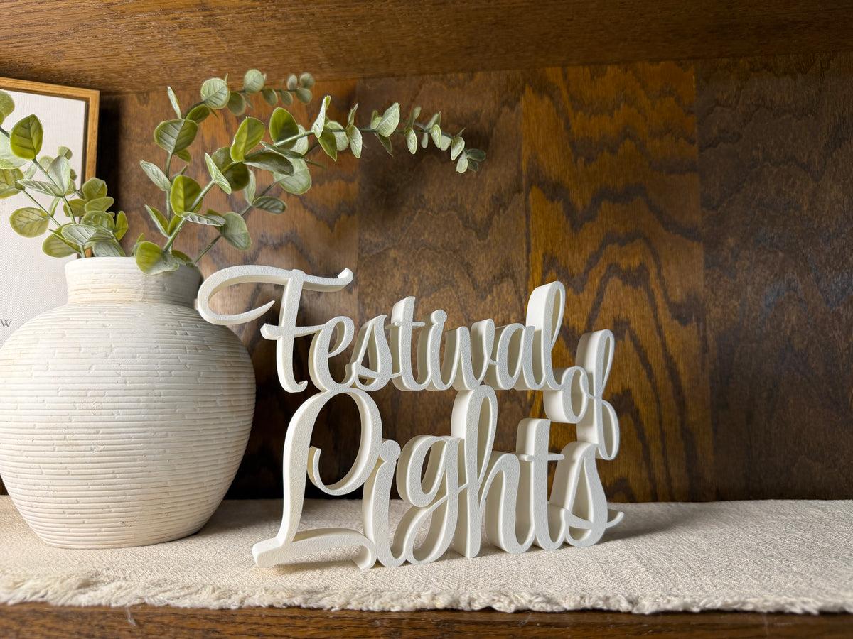 Festival of Lights Freestanding Sign Decor