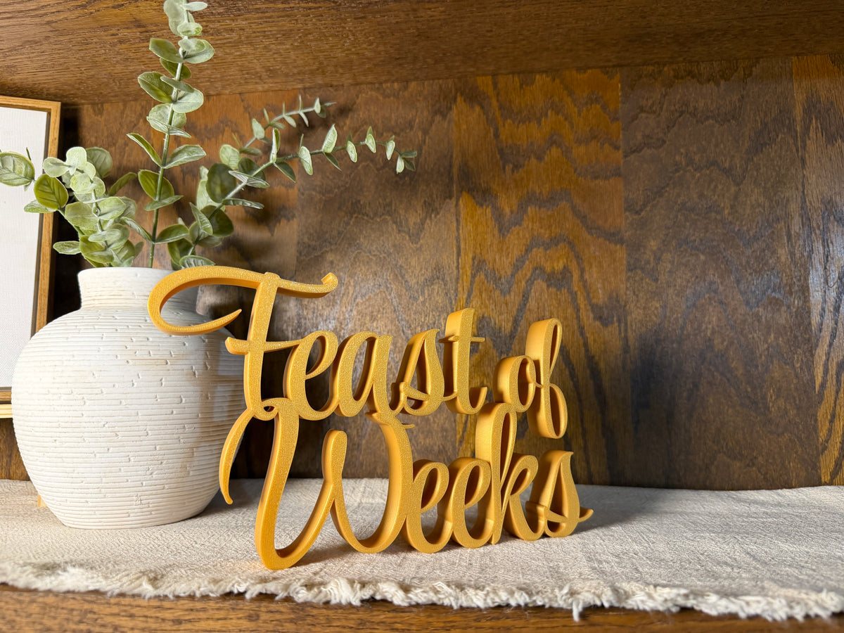 Feast of Weeks Freestanding Decor | Pentecost Feast Days Table Mantle Bookshelf | 3D Sign | Scriptural Decoration | Set Apart Home
