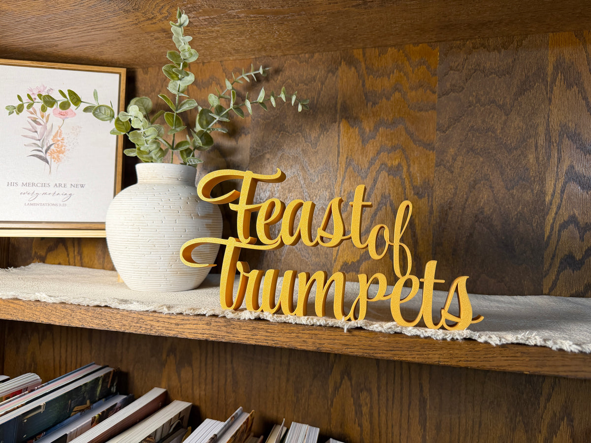 Feast of Trumpets Freestanding Sign Decor | Feast Day Bundle Available