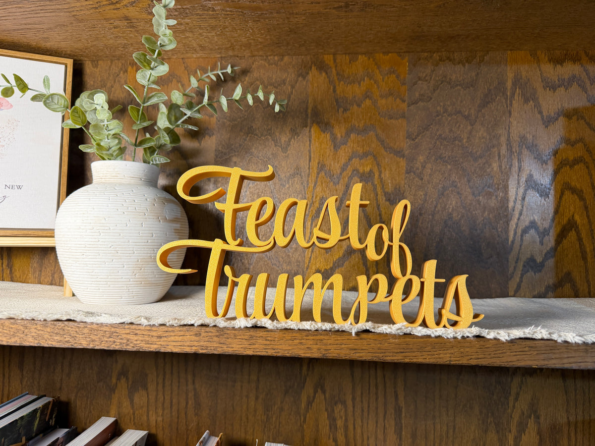 Feast of Trumpets Freestanding Sign Decor | Feast Day Bundle Available