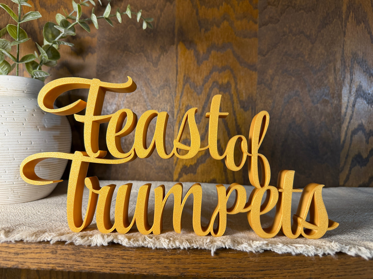 Feast of Trumpets Freestanding Sign Decor | Feast Day Bundle Available