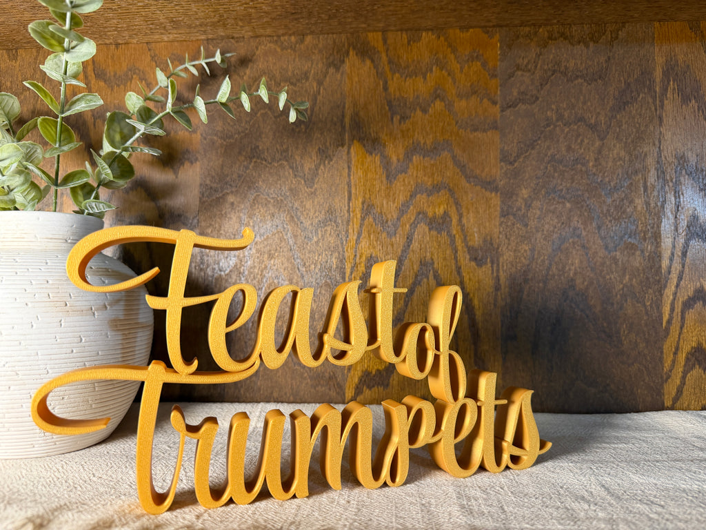 Feast of Trumpets Freestanding Sign Decor | Feast Day Bundle Available