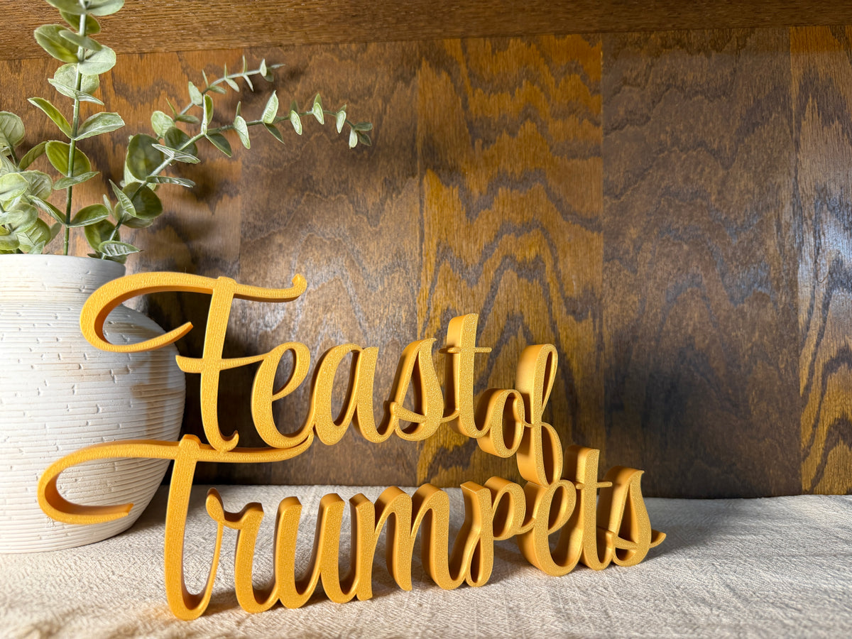 Feast of Trumpets Freestanding Sign Decor | Feast Day Bundle Available