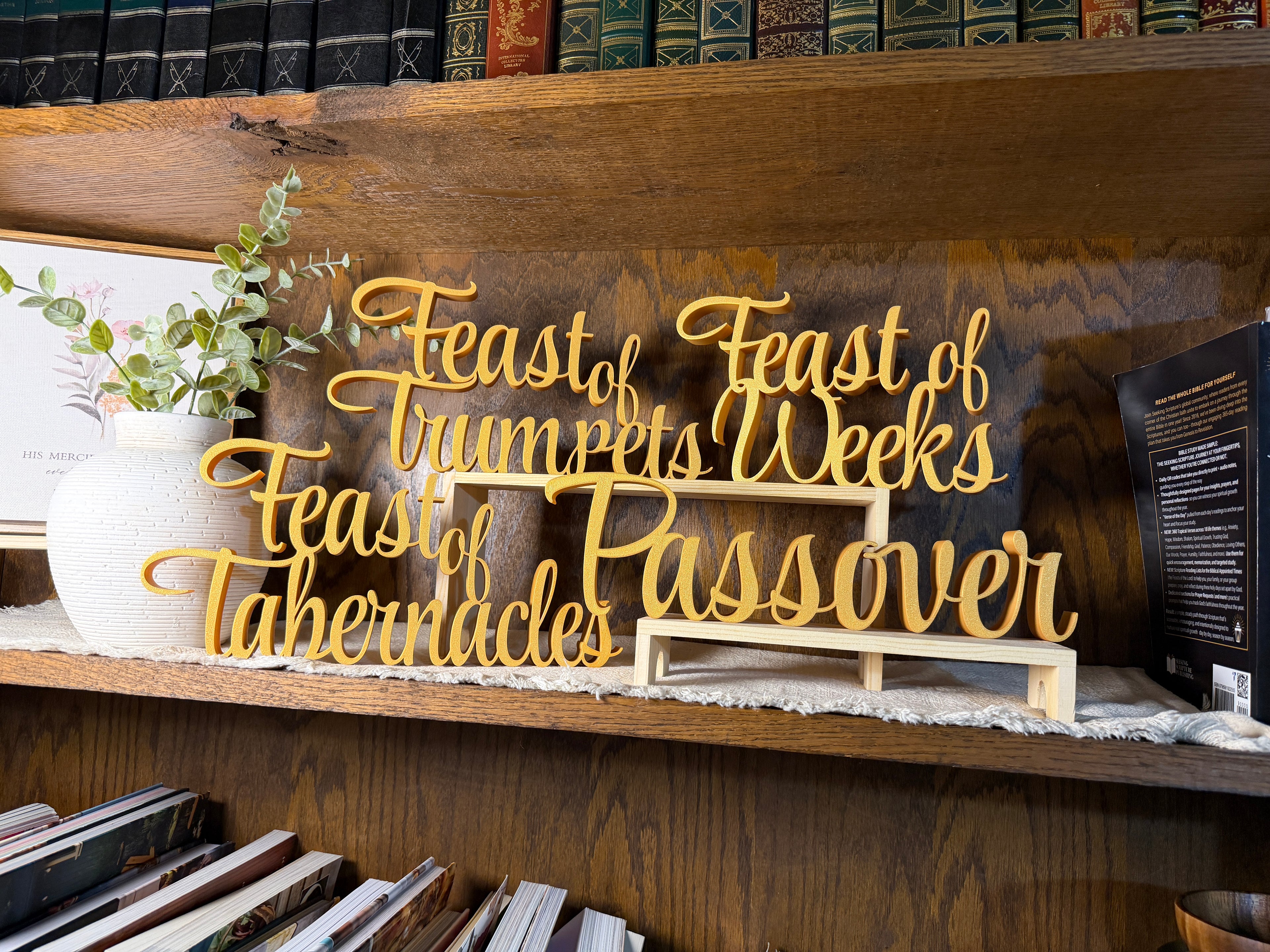 Feast Days Moedim Freestanding Sign Decor | English Feast Days Bundle