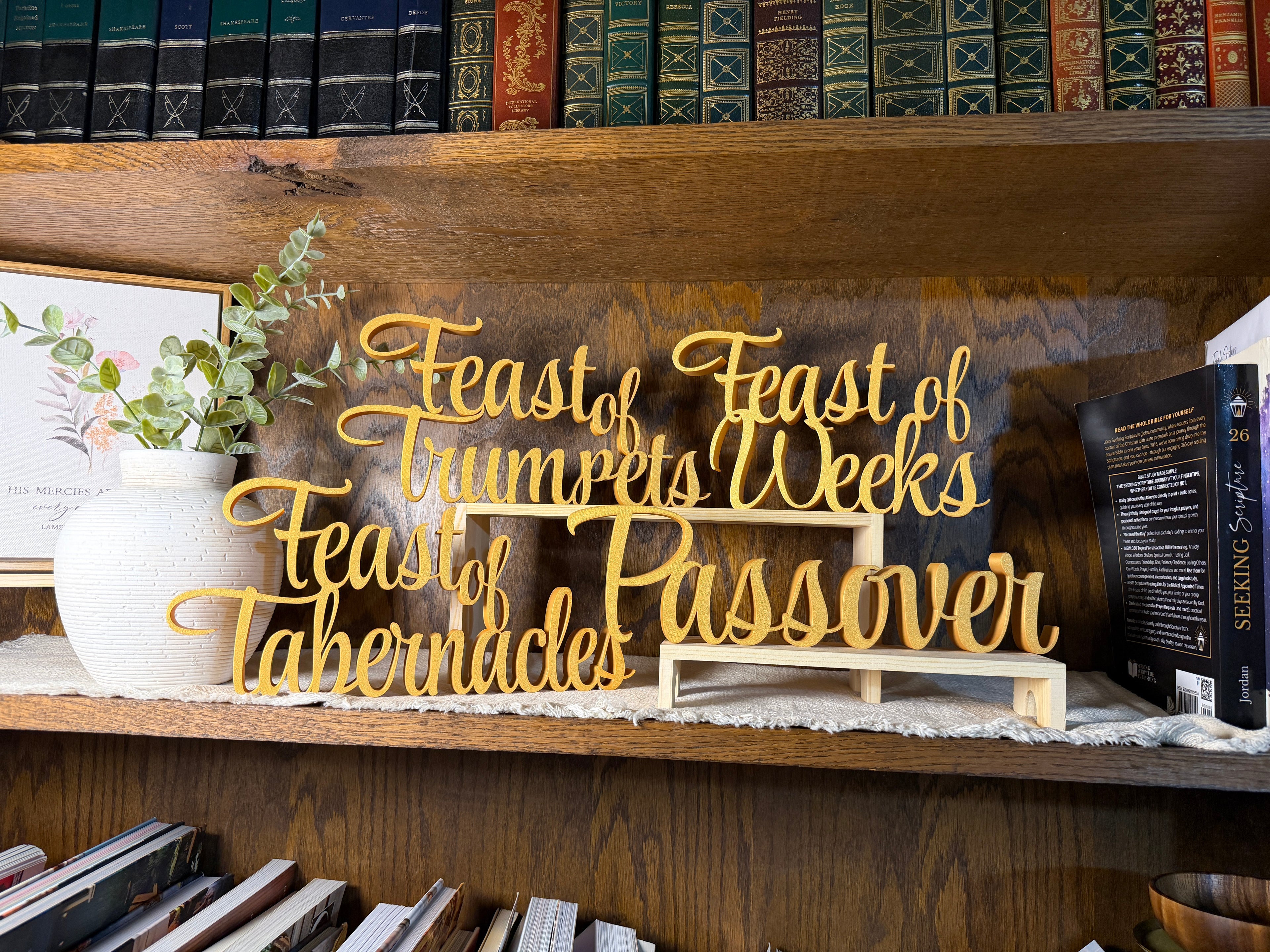 Feast Days Moedim Freestanding Sign Decor | English Feast Days Bundle