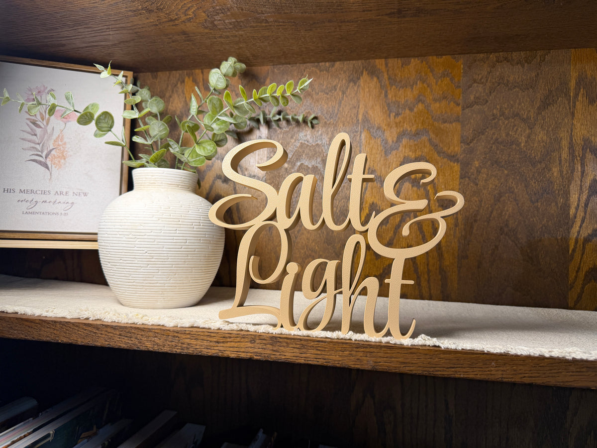 Salt and Light Freestanding Sign Decor