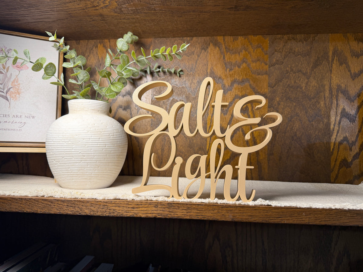 Salt and Light Freestanding Sign Decor