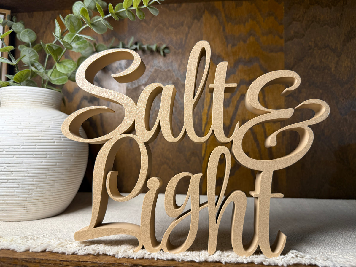 Salt and Light Freestanding Sign Decor