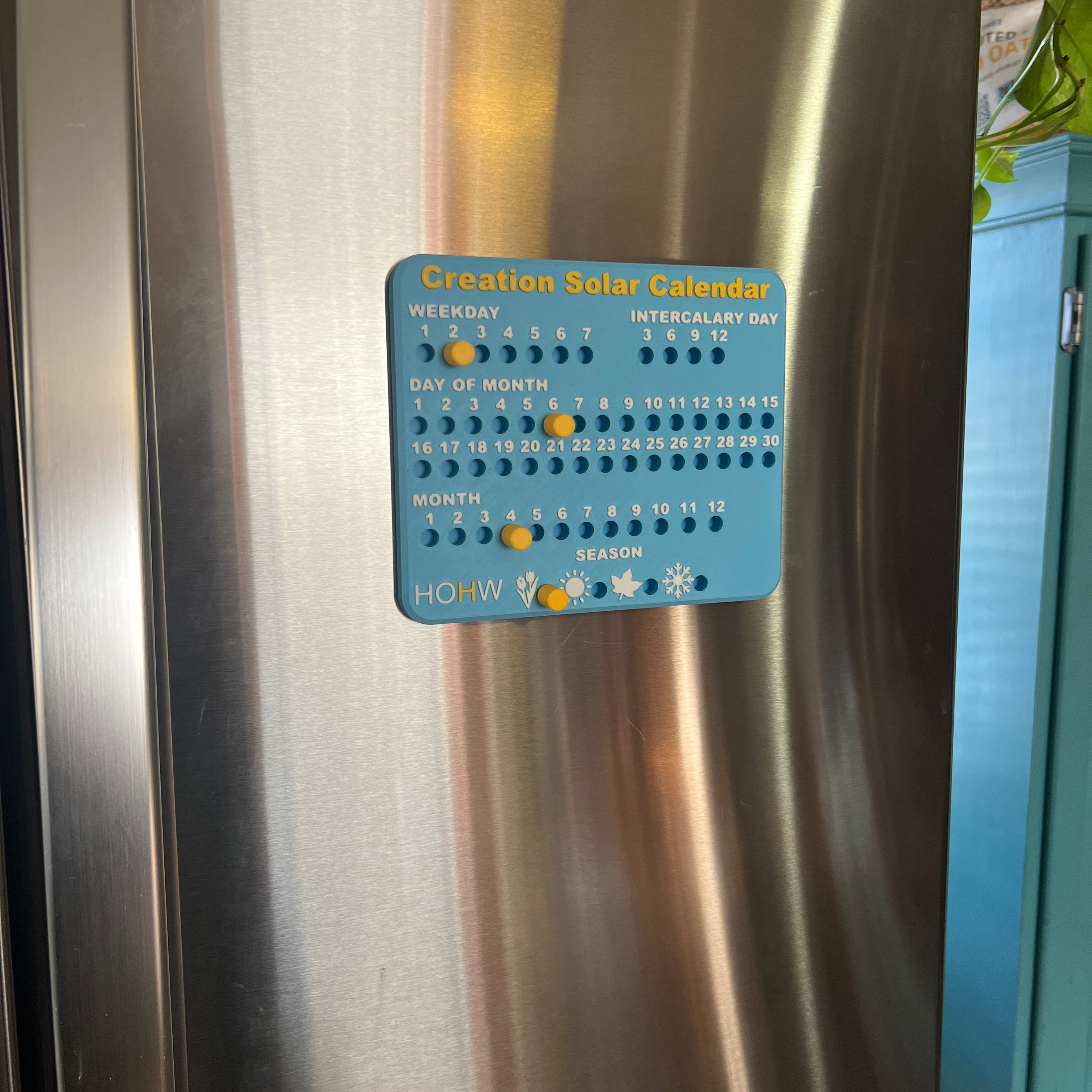 HOHW Creation Solar Calendar Magnet