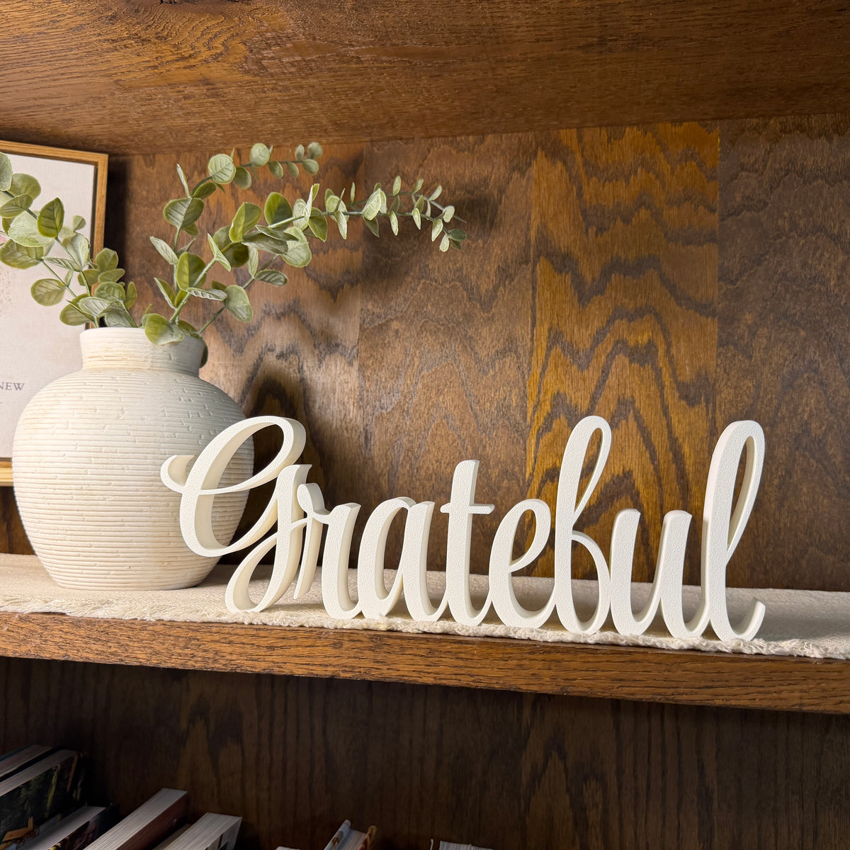 Grateful Freestanding Sign Decor