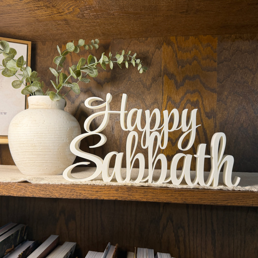 Happy Sabbath Freestanding Sign Decor