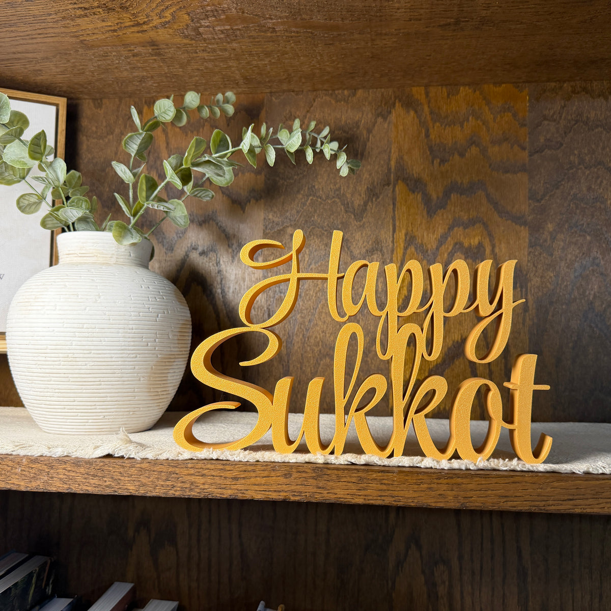 Happy Sukkot Freestanding Sign Decor