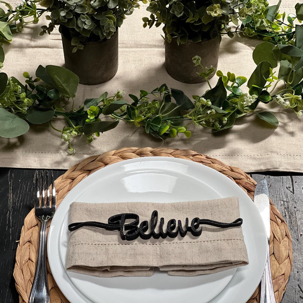 Believe Plate Decor | Believe Table Decor