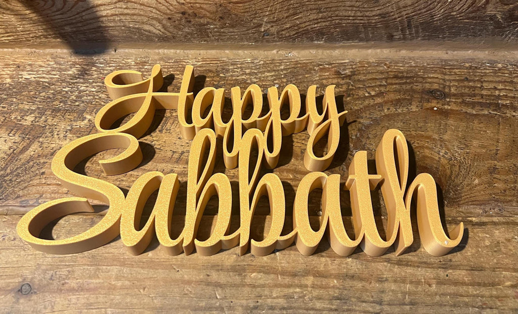 Happy Sabbath Freestanding Sign Decor