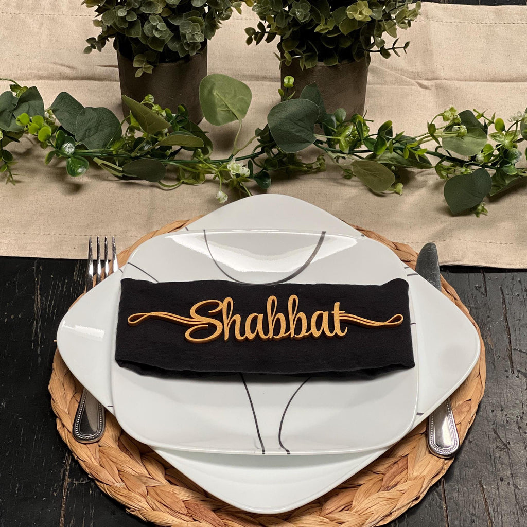 Shabbat Plate Decor | Shabbat Table Decor