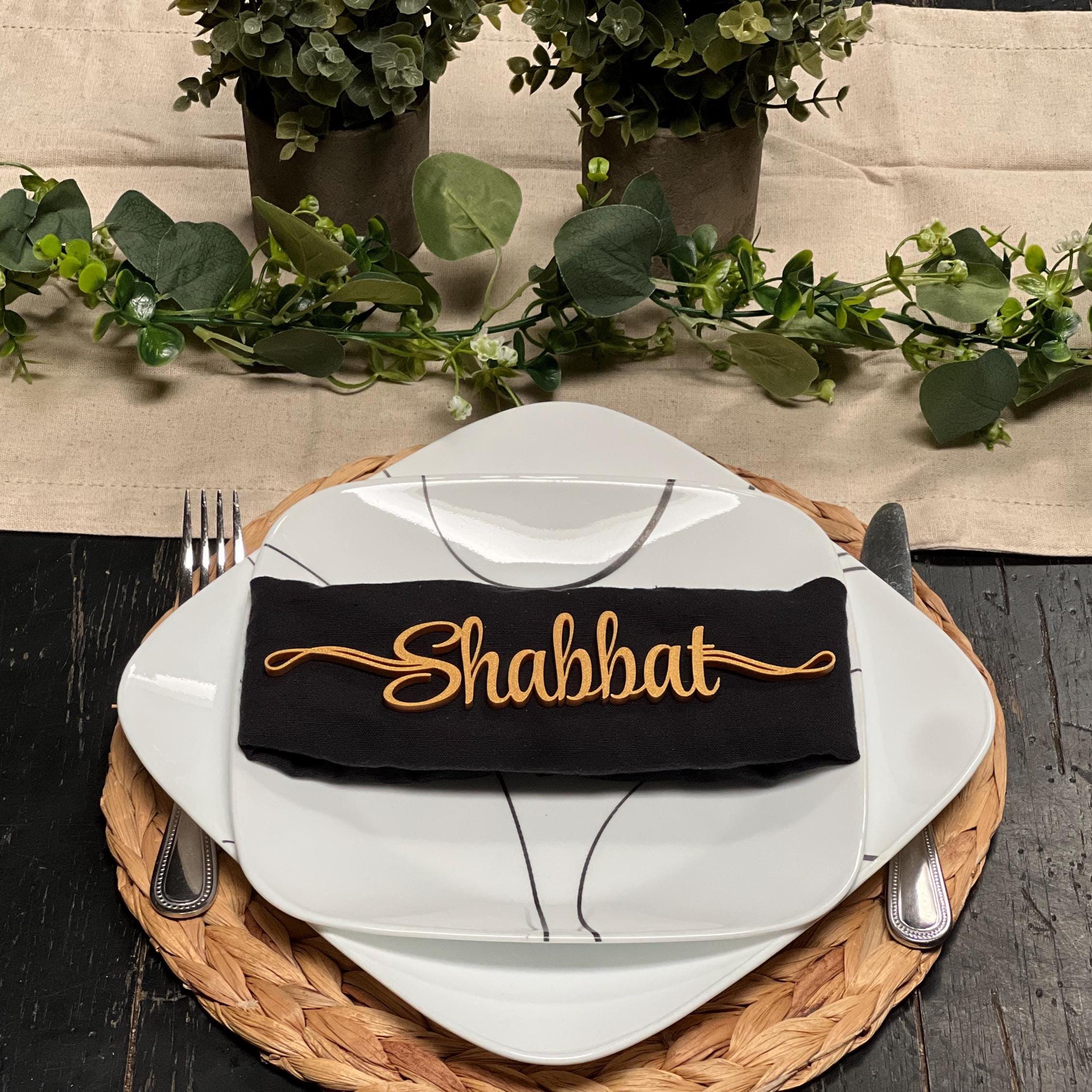 Shabbat Plate Decor | Shabbat Table Decor