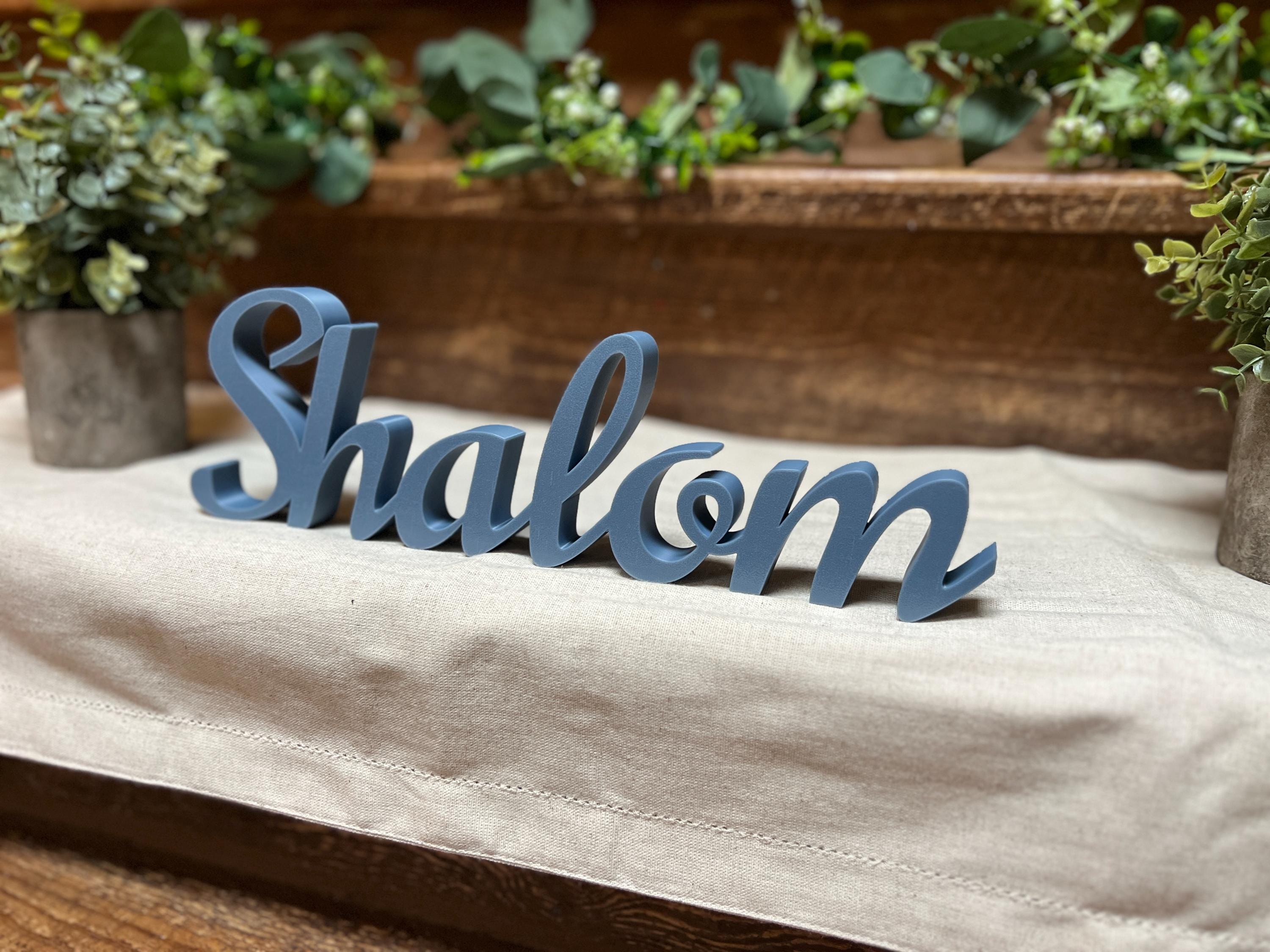 Shalom Freestanding Sign Decor | Shabbat Shalom Bundle Available