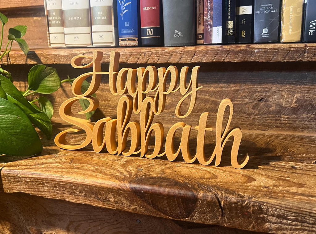 Happy Sabbath Freestanding Sign Decor
