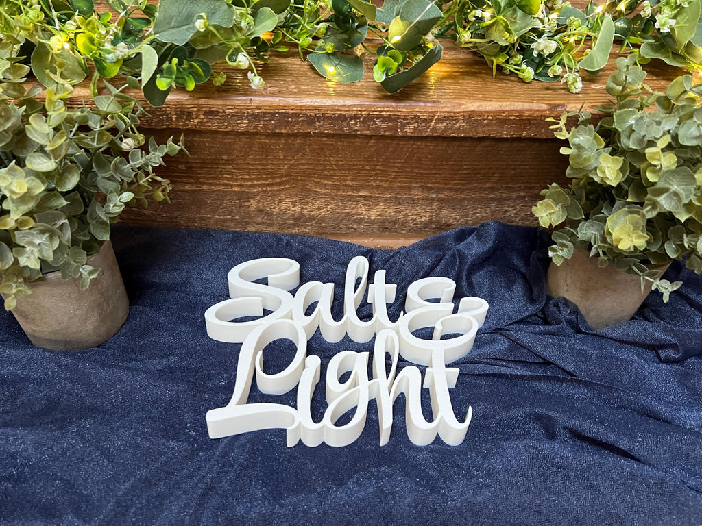 Salt and Light Freestanding Sign Decor