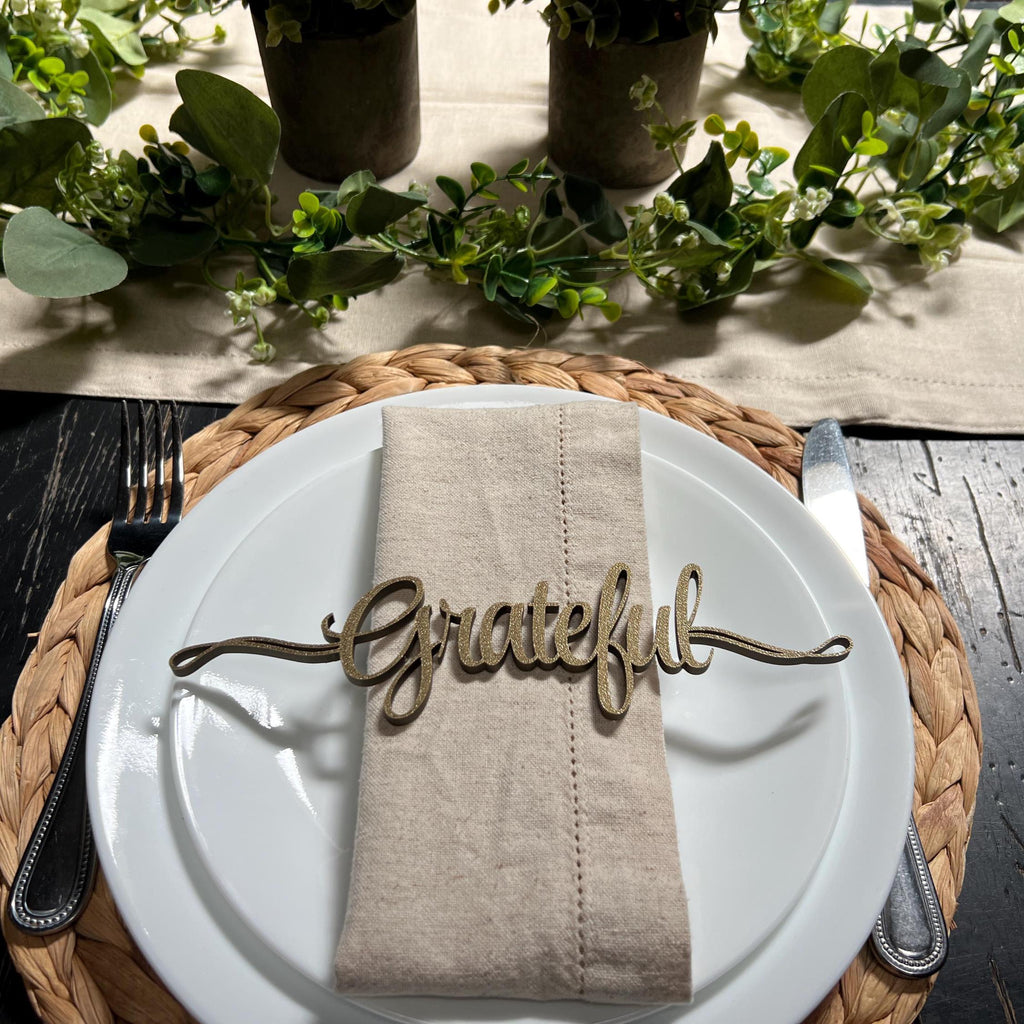 Grateful Plate Decor | Grateful Table Decor