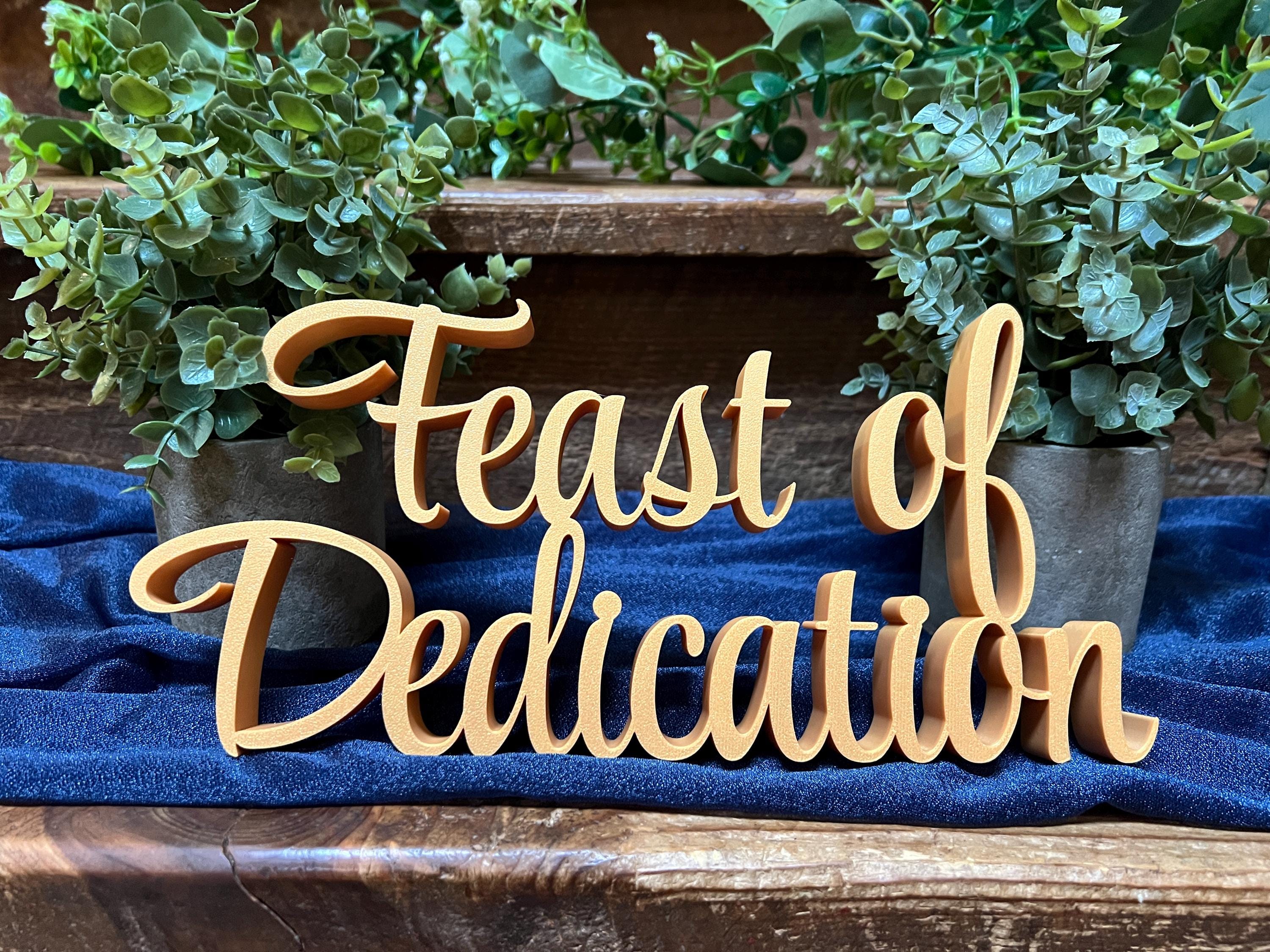 Feast of Dedication Freestanding Sign Decor