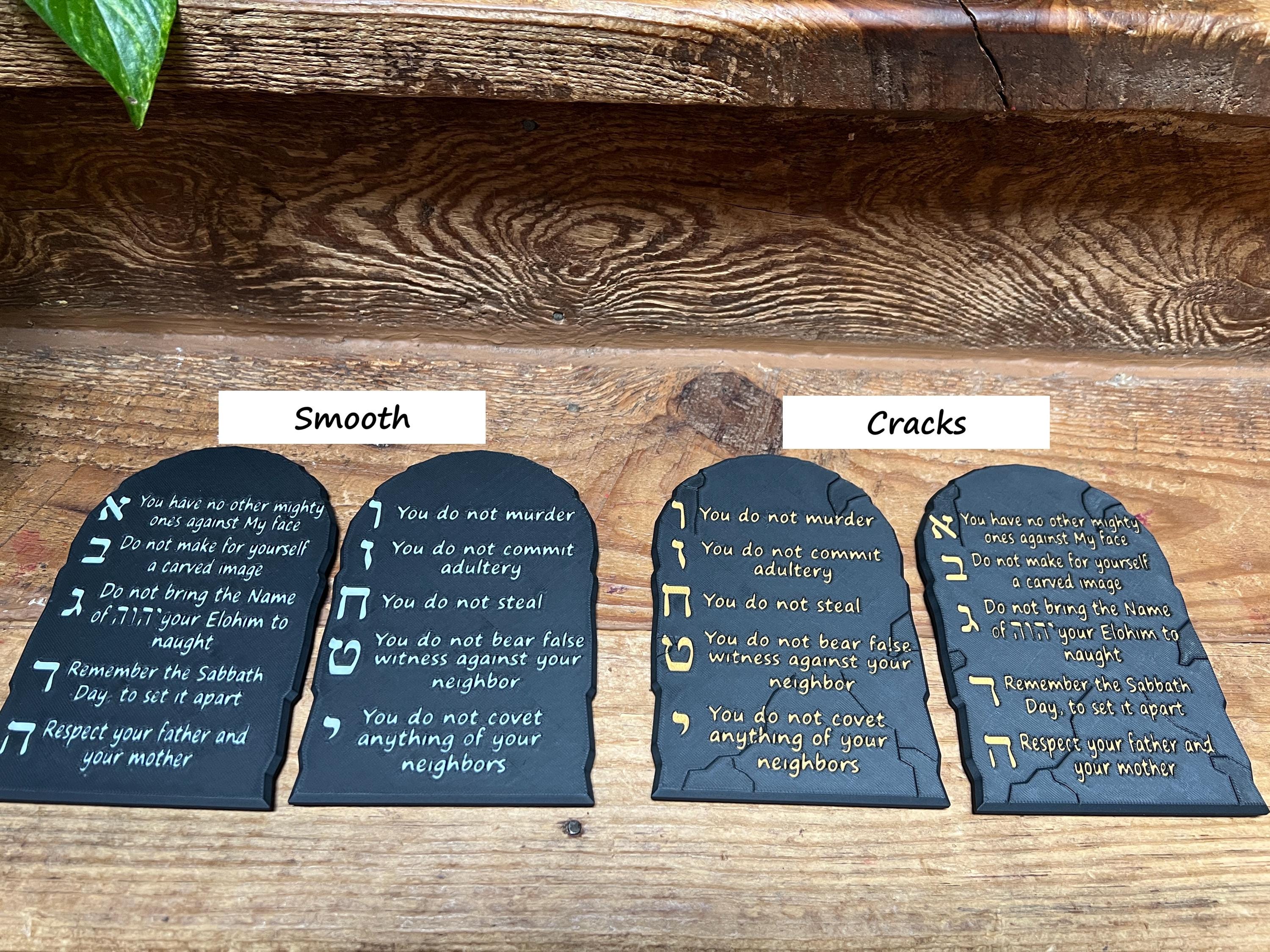 The Ten Commandments Tablets Magnet or Stand | 10 Commandments Christianity Art | Shavuot Decor Feast of Weeks | Set Apart Art