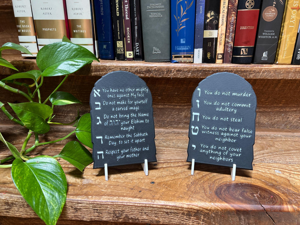 The Ten Commandments Tablets Magnet or Stand | 10 Commandments Christianity Art | Shavuot Decor Feast of Weeks | Set Apart Art