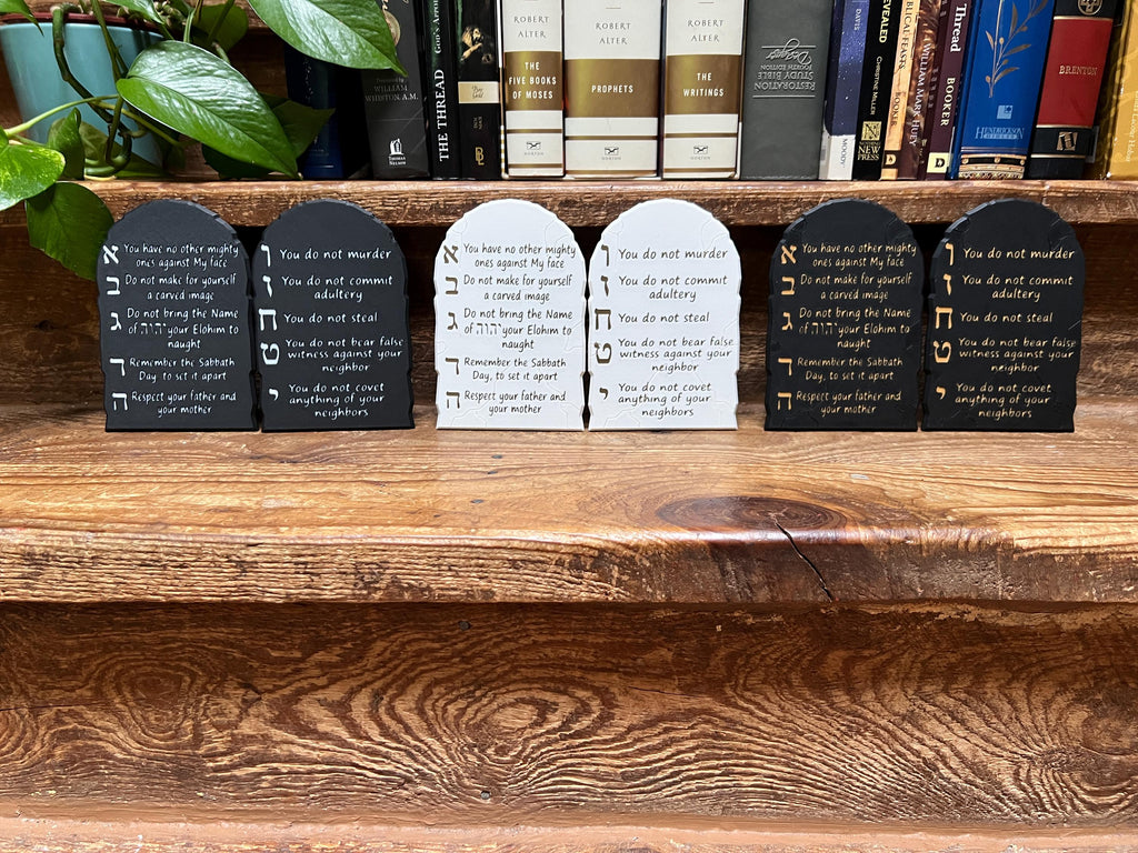 The Ten Commandments Tablets Magnet or Stand | 10 Commandments Christianity Art | Shavuot Decor Feast of Weeks | Set Apart Art