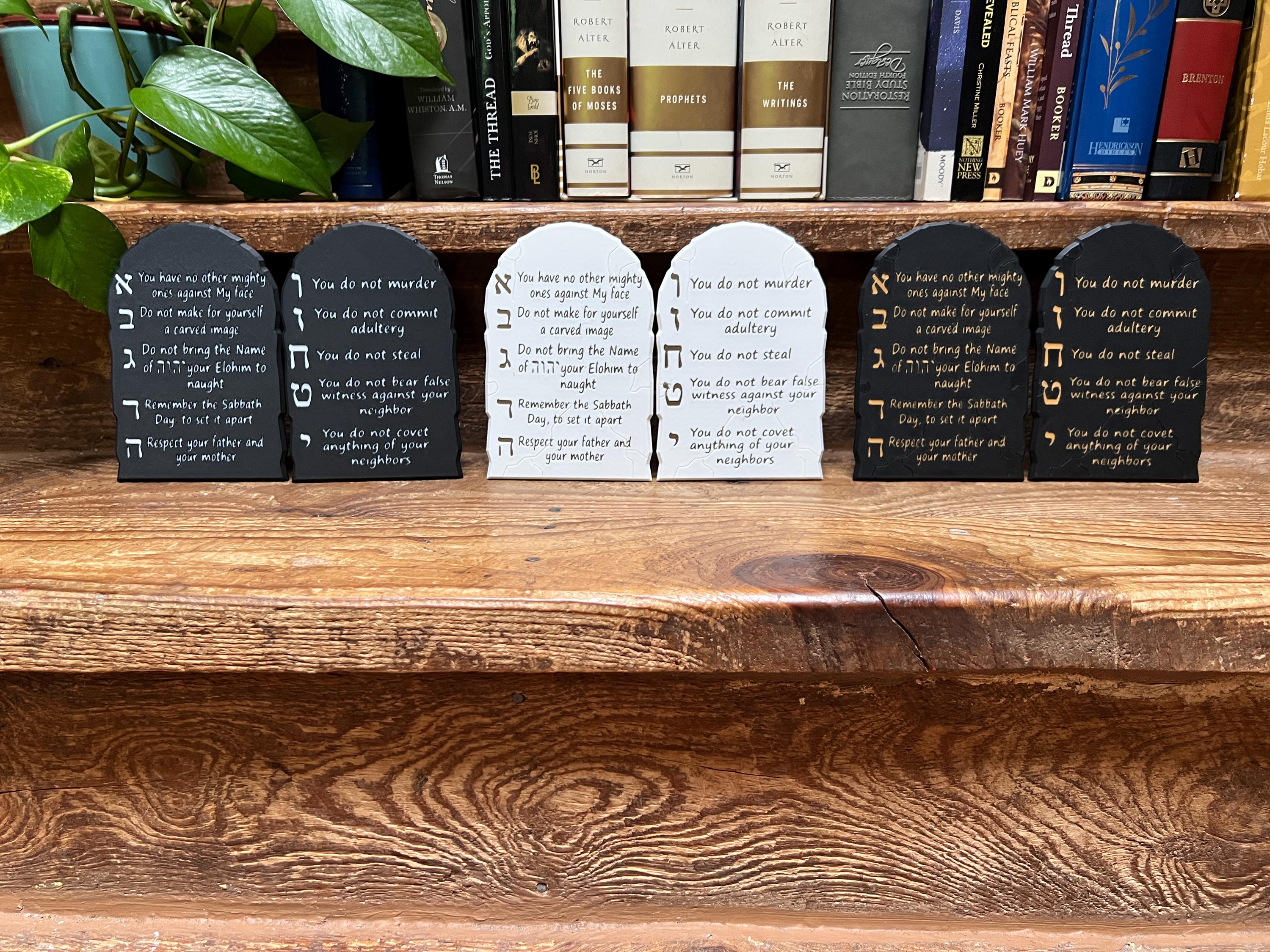 The Ten Commandments Tablets Magnet or Stand | 10 Commandments Christianity Art | Shavuot Decor Feast of Weeks | Set Apart Art