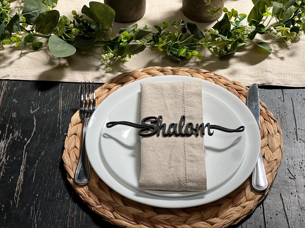 Shabbat Plate Decor | Shabbat Table Decor
