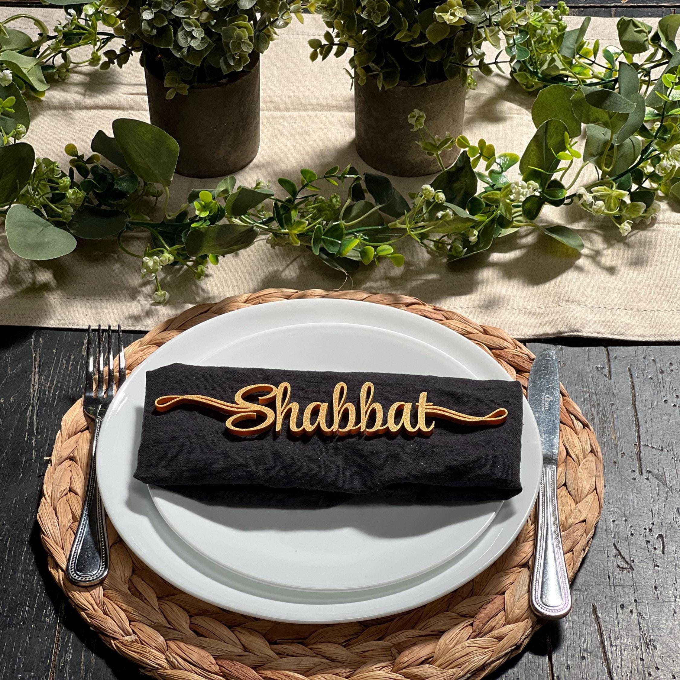 Shabbat Plate Decor | Shabbat Table Decor