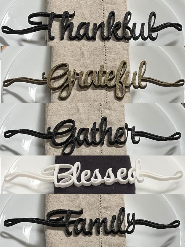 Family Plate Decor | Family Table Decor | Family Place Cards | Thanksgiving Decor | Sukkot Decor | Tabernacles Decor