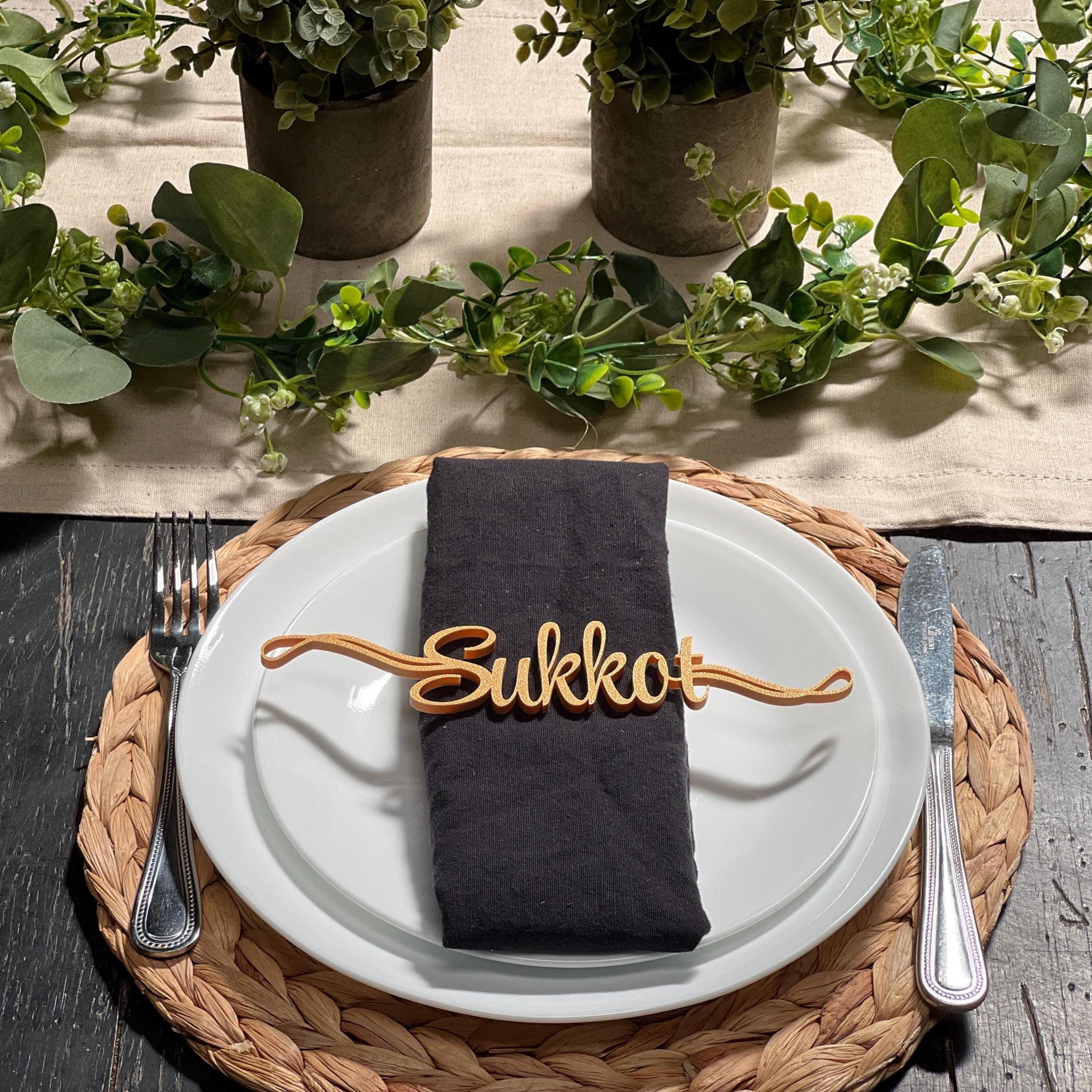 Sukkot Plate Decor | Sukkot Table Decor | Sukkot Place Cards |  Sukkot Decor | Set Apart Art | Jewish Home Decore