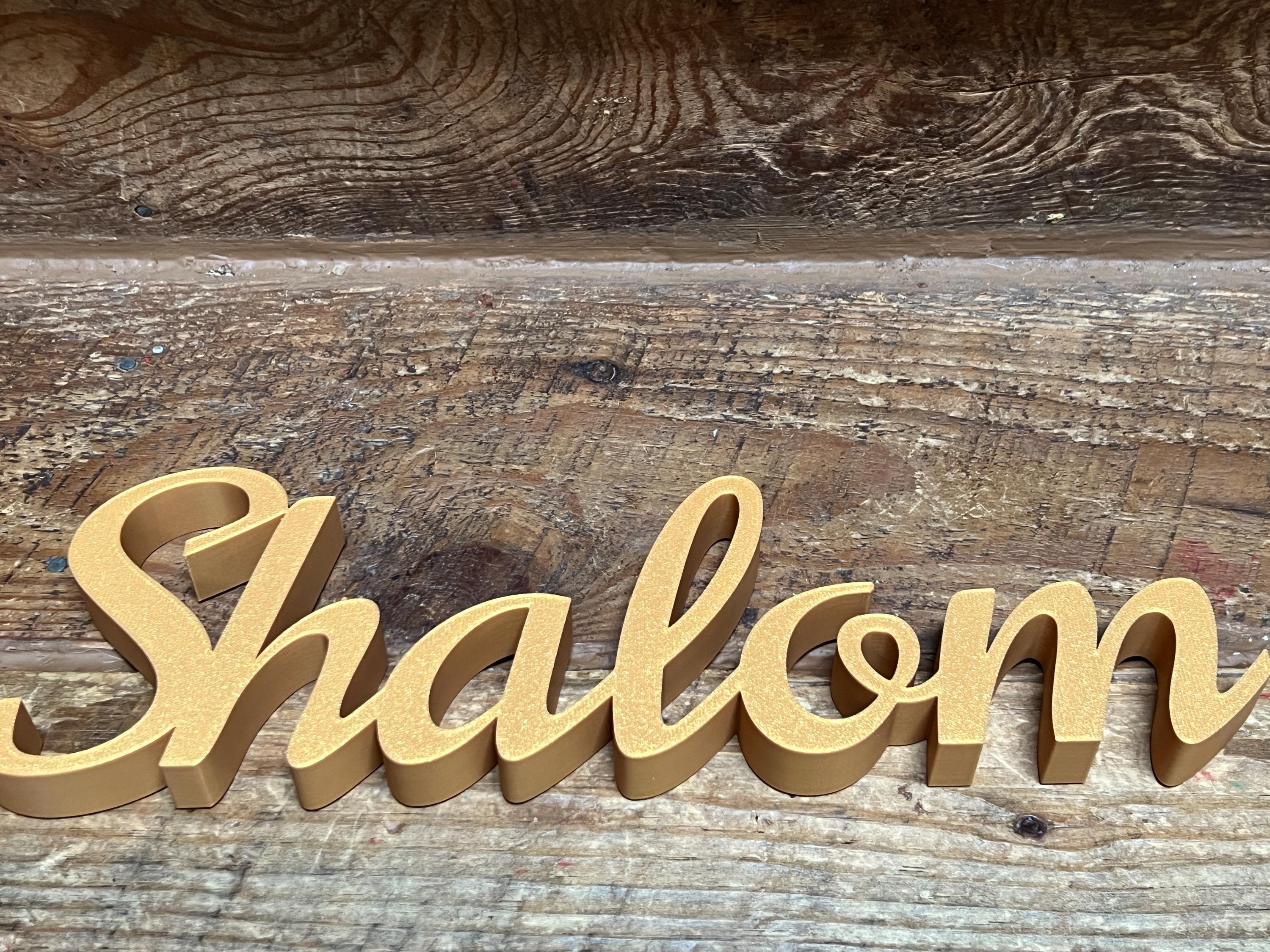 Shalom Freestanding Sign Decor | Shabbat Shalom Bundle Available