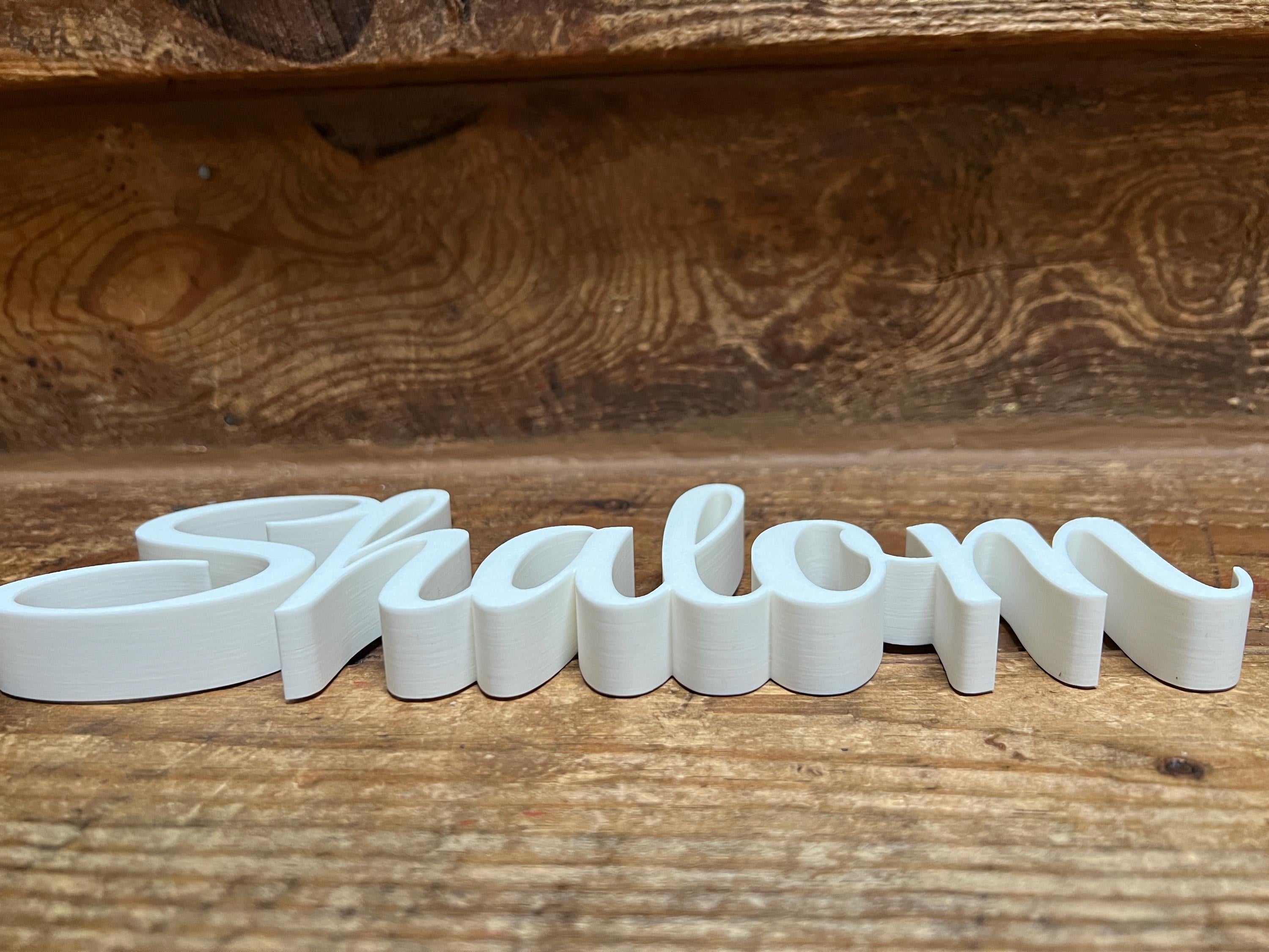 Shalom Peace Freestanding Sign Decor | Shabbat Shalom Bundle Available
