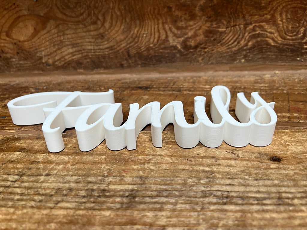 Freestanding Family Sign Decor | Decorative Family 3D Name Sign | Family Word Sign