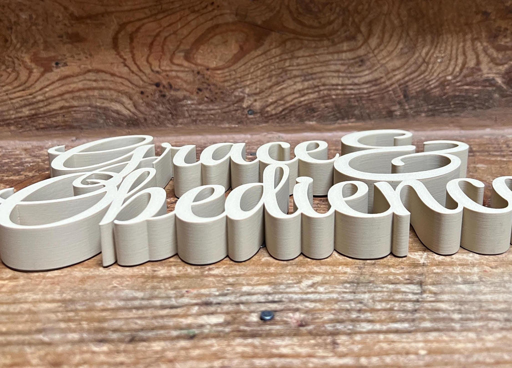 Grace & Obedience Freestanding Sign Decor