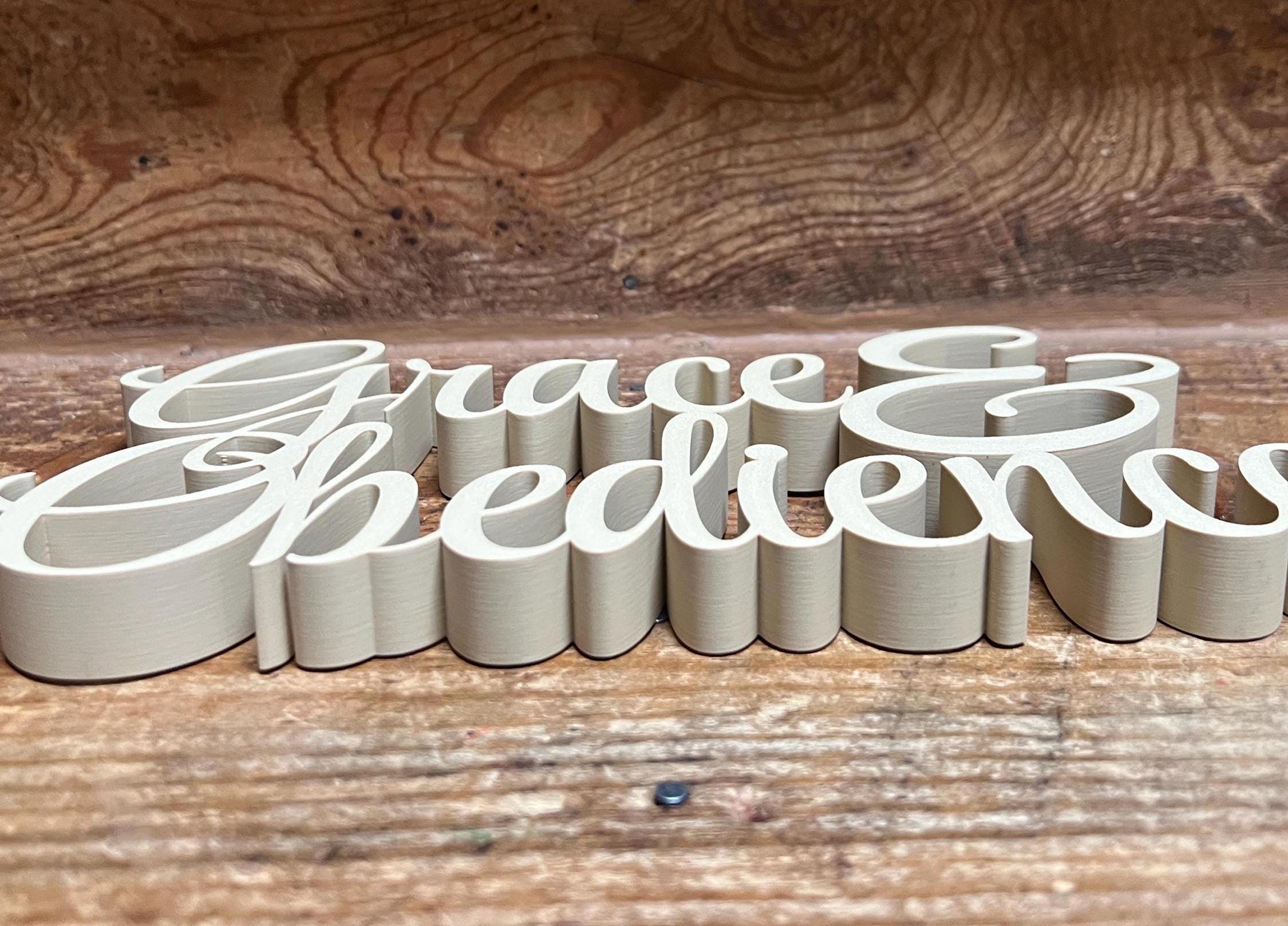 Grace & Obedience Freestanding Sign Decor